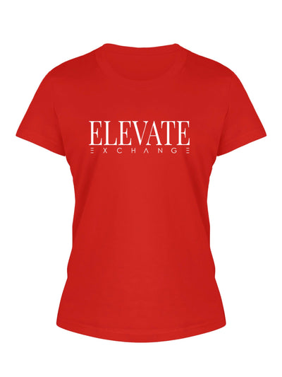 Women’s Elevate Exchange Red & White Tee